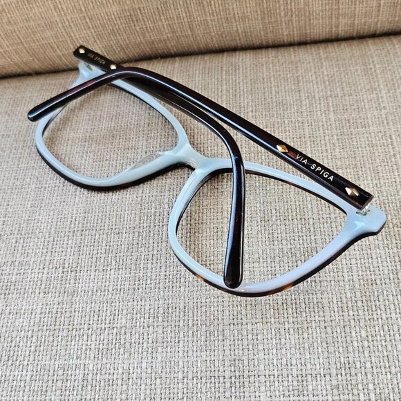 Via Spiga Women Eyeglasses Frame Tortoise/Blue Tone Glasses 55[]16 135 Eye Wear main image 9
